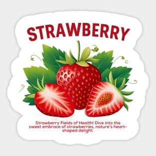 Strawberry With Health Benefits Nature's Blush Sticker